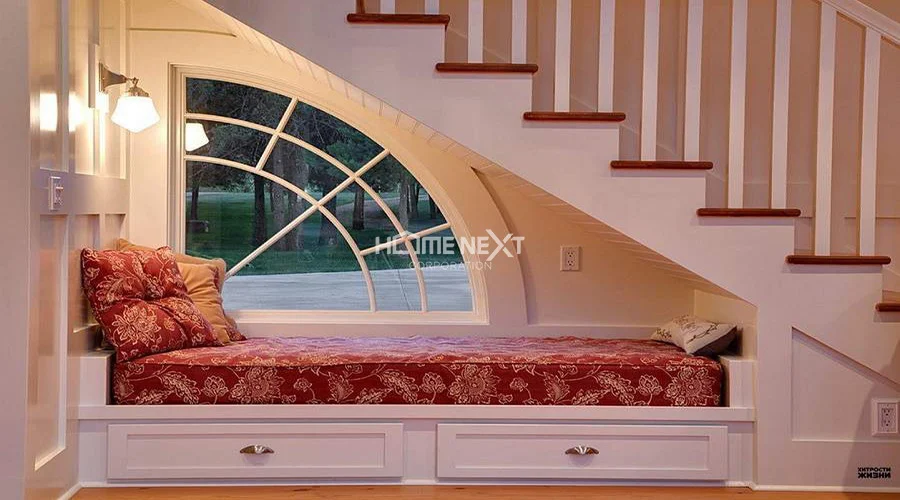 Không đặt giường dưới xà ngang hoặc cầu thang